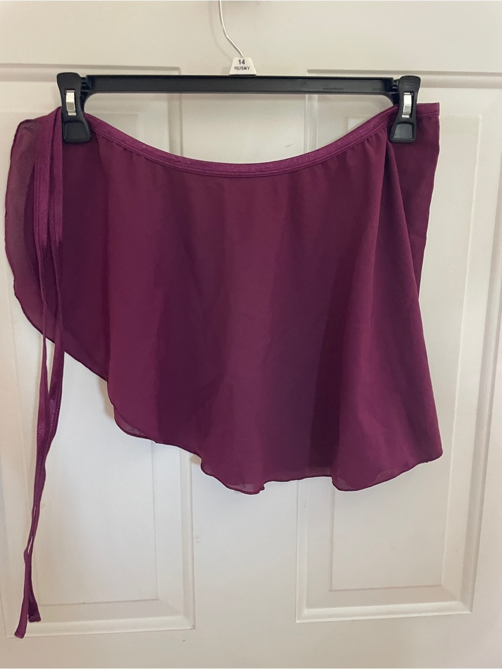 Asymmetrical Wrap Skirt ballet in Deep Plum